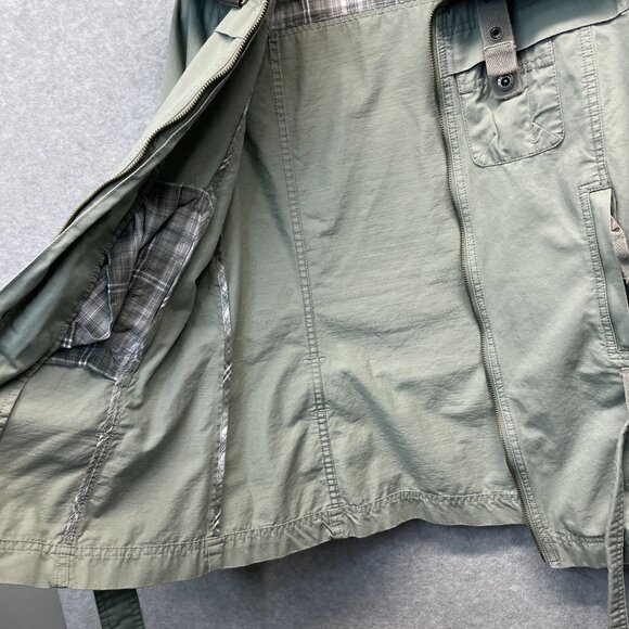 Harley Davidson Lightweight Jacket Womens Small Green‎ Full Zip Embroidered Belt - Picture 6 of 15